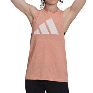 adidas Women's Winners 2.0 Tank in Ambient Blush Melange Small